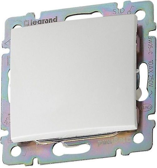 Legrand Valena Life Recessed Wall Switch Lighting One-Way without Frame White