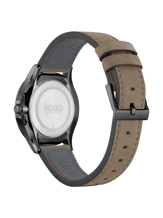 Hugo Boss Red Uhr Batterie mit Beige Lederarmband