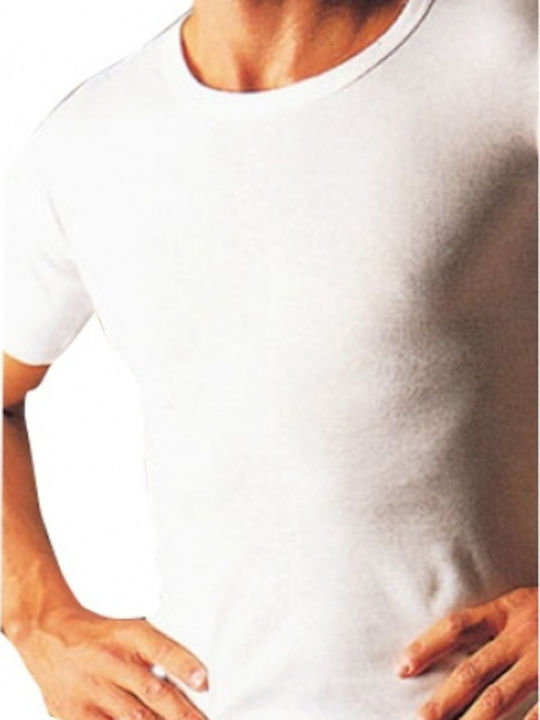 Men's Undershirt Short-sleeved in White Color