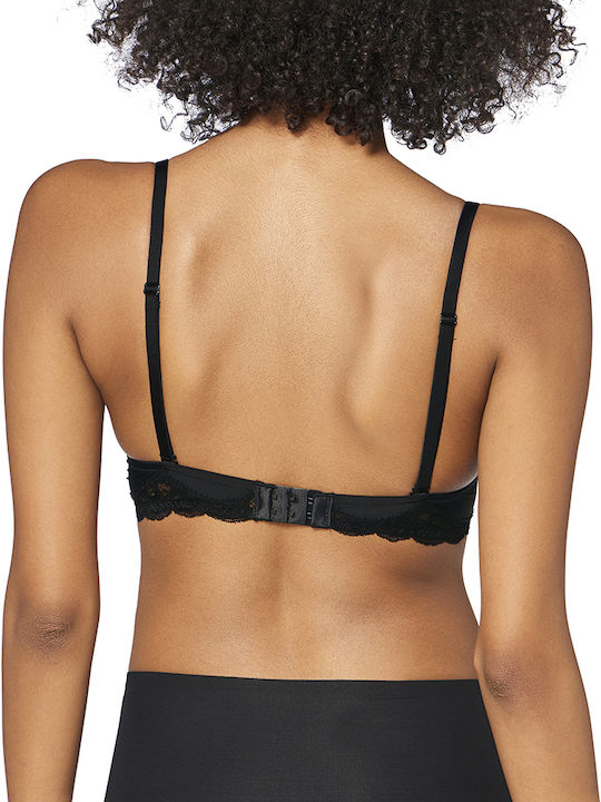 Lovely Micro Bra with Light Padding Underwire Black