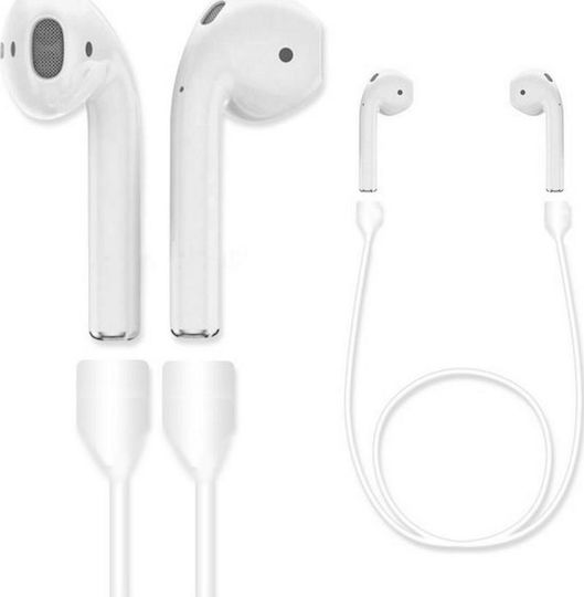 Ancus Магнитна Каишка Против Изгубване в Бял Цвят за Apple AirPods