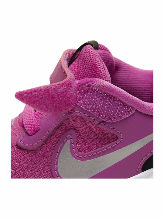 Revolution Revolution 5 I Kids Sports Shoes Running with Hoop & Loop Closure Active Fuchsia / Metallic Silver