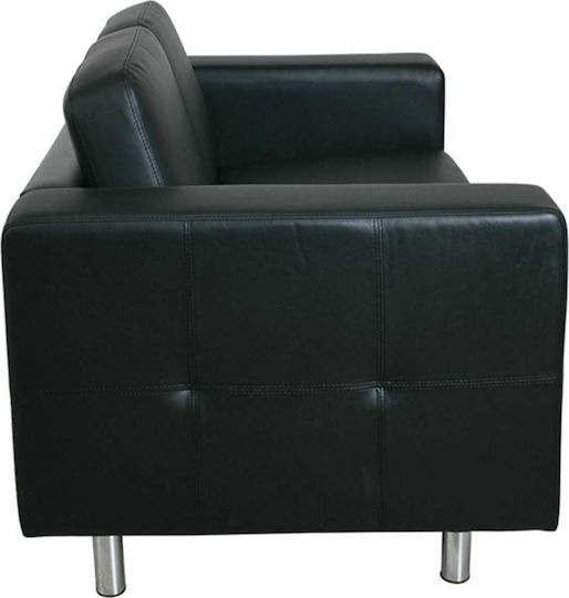 Alamo Двуместен Диван Изкуствена кожа Черен 145x85x82см.