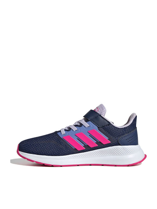 Adidas Kids Sports Shoes Running Runfalcon C Tech Indigo / Shock Pink / Purple Tint