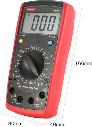 Uni-T Ψηφιακό Πολύμετρο με Καπασιτόμετρο με Buzzer UT603