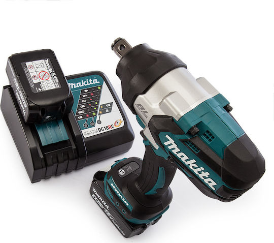 Makita DTW1001RTJ Brushless Impact Wrench Battery 18V 2x5Ah with Socket 3/4"
