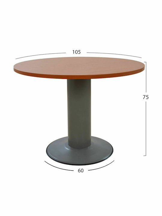 Masă De Întâlnire Vance Din Lemn Cireș Cu Picioare Metalice 105x105x75cm