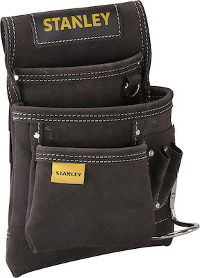 Stanley Leather Tool Belt Case with 5 Compartments and Hammer Slot