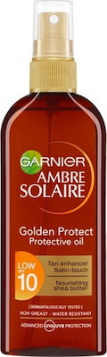 Garnier Ambre Solaire Golden Protect Impermeabil Αντηλιακό Ulei pentru Corp SPF10 în Spray 150ml