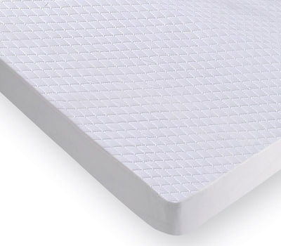 La Luna Semi-Double Quilted Mattress Cover Fitted Elegance White 110x200+35cm