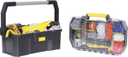Stanley Hand Tool Case Plastic with Tobacco Case Dimensions: W67xD32.3xH25.1cm