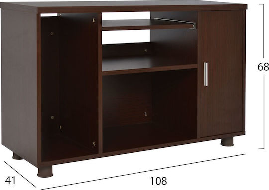 Büroaufbewahrungsschrank Vance Holzschatten Wenge 108x41x68cm
