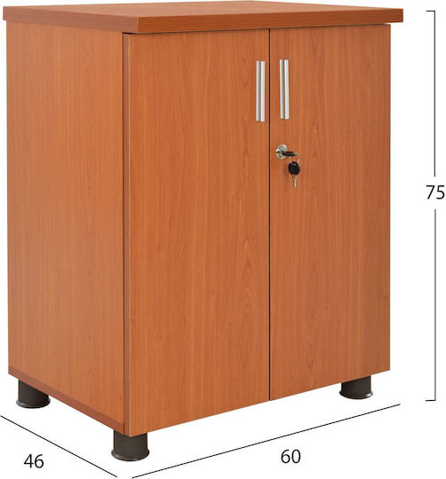 Büroaufbewahrungsschrank Vance Holz mit Schloss Kirsche 60x46x75cm