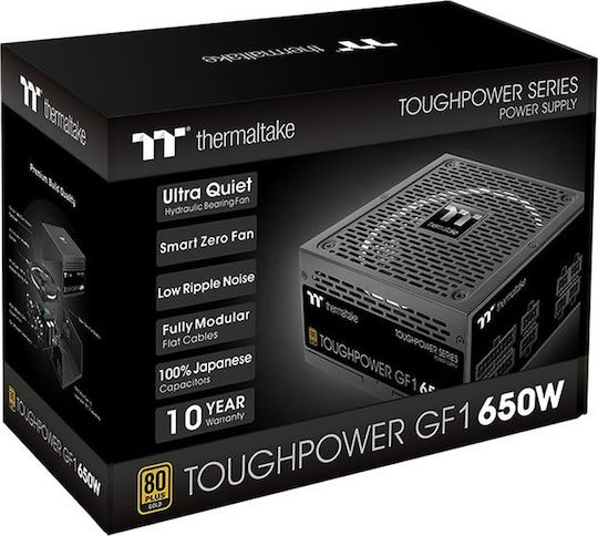 Thermaltake ToughPower GF1 650W Black Computer Power Supply Full Modular 80 Plus Gold