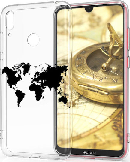 KWmobile Travel Outline Back Cover Σιλικόνης Διάφανο (Huawei Y7 2019 / Y7 Prime 2019)