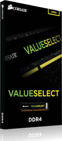 Corsair ValueSelect DDR4 με Module 1x4GB και Ταχύτητα 2400 για Desktop