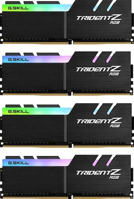 G.Skill Trident Z RGB 32GB DDR4 RAM με 4 Modules (4x8GB) και Ταχύτητα 3200 για Desktop