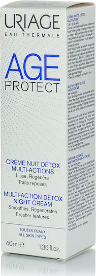 Uriage Age Protect Multi-Action Detox Ενυδατική & Αντιγηραντική Κρέμα Προσώπου Νυκτός με Ρετινόλη & Υαλουρονικό Οξύ 40ml