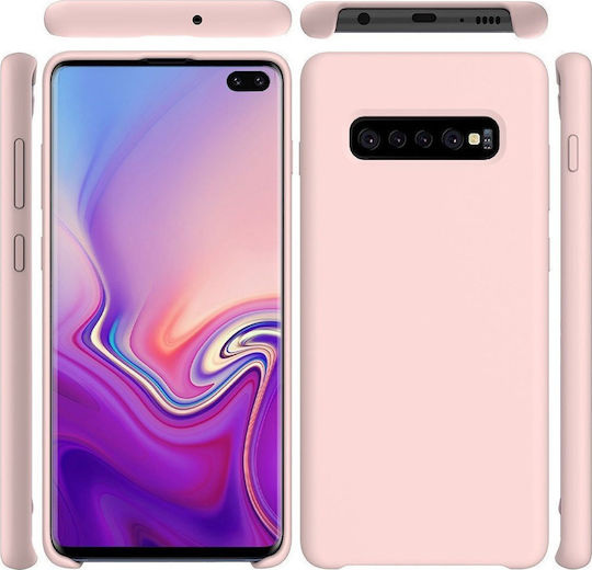 Hurtel Back Cover Silicone Pink (Galaxy S10+)