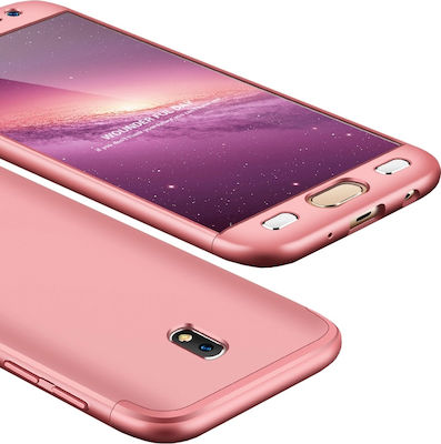 J730F 360 Full Body Coverage Protective PC Kunststoff Rose Gold (Galaxy J7 2017) m13349