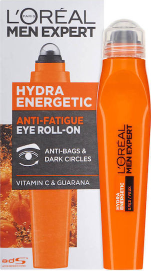 L'Oreal Paris Men Expert Hydra Energetic Мъжки Анти-Умора Гел за Очи против Тъмни Кръгове с Витамин С 10ml