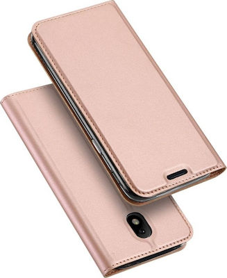 Dux Ducis Skin Pro Carte Piele artificială Rose Gold (Galaxy J3 2017)