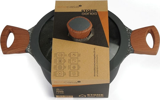 Estia Stone Tiefer Topf aus Gussaluminium 2.5Es / 20cm