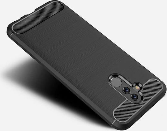 Hurtel Brushed Carbon Back Cover Σιλικόνης Μαύρο (Huawei Mate 20 Lite)