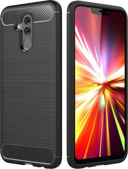 Hurtel Brushed Carbon Back Cover Σιλικόνης Μαύρο (Huawei Mate 20 Lite)