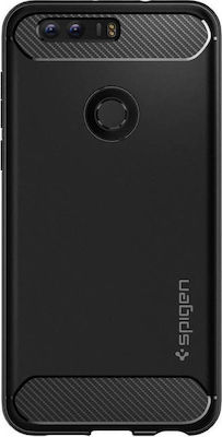 Spigen Rugged Armor Back Cover Σιλικόνης Μαύρο (Honor 8)