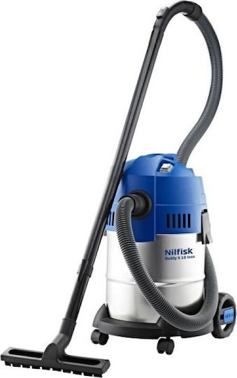 Nilfisk Buddy II 18 Σκούπα Υγρών / Στερεών 1200W με Ανοξείδωτο Κάδο 18lt