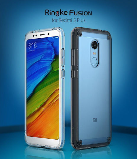 Ringke Fusion Umschlag Rückseite Silikon Schwarz (Redmi 5 Plus)