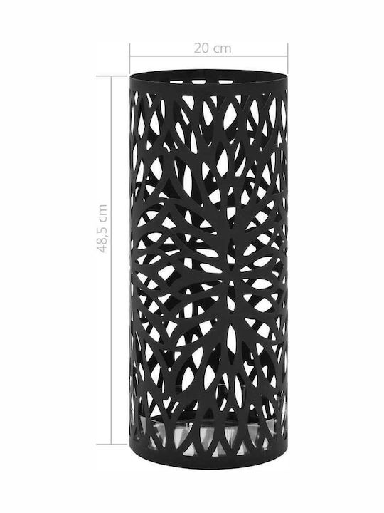 vidaXL Black 20x20x48.5cm