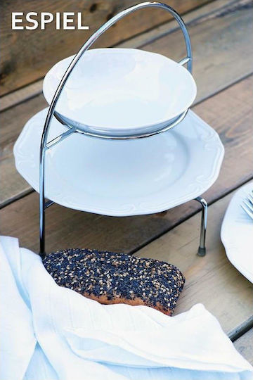 Espiel Metallisch Etagere 2 Etagen Silber Ø22xH22cm 1Stück Espiel Metallisch Etagere 2 Etagen Silber Ø22xH22cm 1Stück
