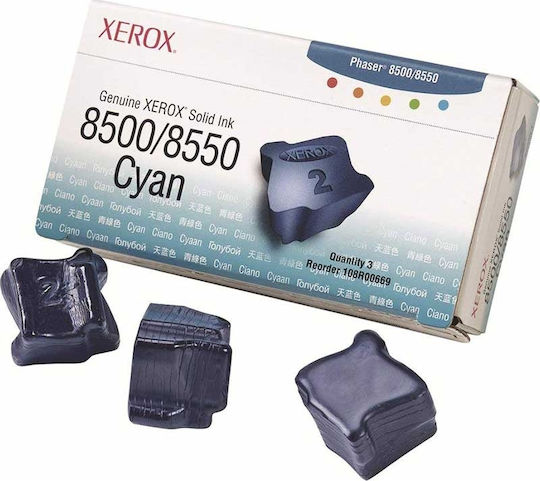 Xerox Γνήσιο Πακέτο 3 Μελανιών Εκτυπωτή InkJet Κυανό (108R00669)