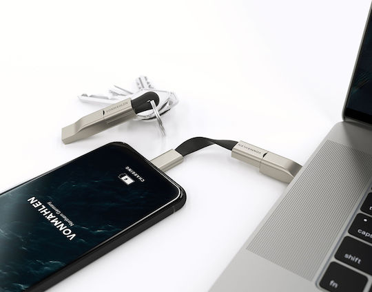 Vonmählen Конвертор USB-C Мъжки в USB-C Мъжки Сребрист 1 Брой R022P0011