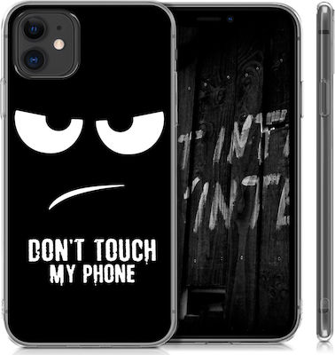 KWmobile Don't Touch My Phone Back Cover Μαύρο (iPhone 11)