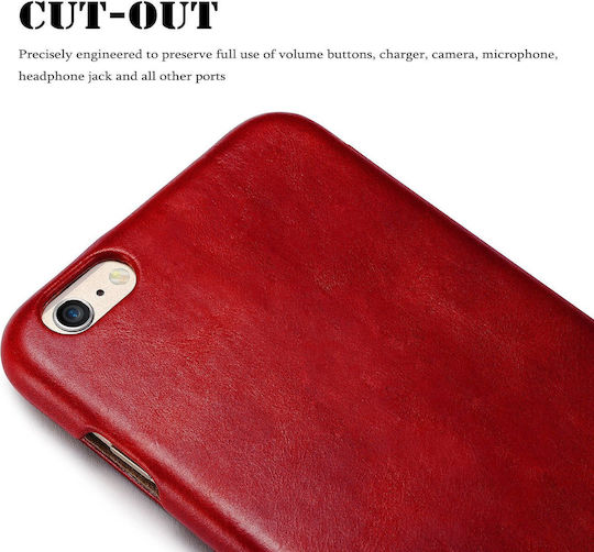 iCarer Vintage Folio Book Δερματίνης Κόκκινο (iPhone SE 2022/2020)