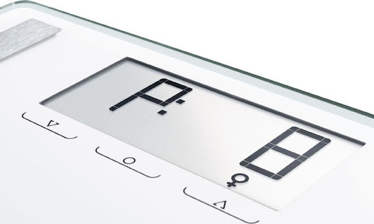 Soehnle Shape Sense Control 200 Digital Badezimmerwaage mit Körperfettmessung in Weiß Farbe