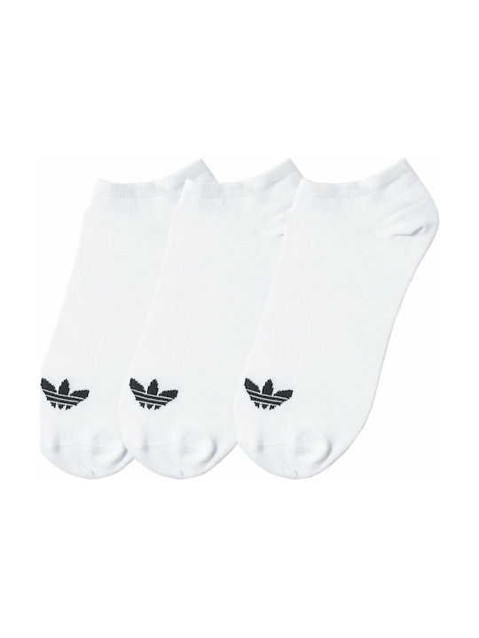 Adidas Trefoil Liner Αθλητικές Κάλτσες Λευκές 3 Ζεύγη