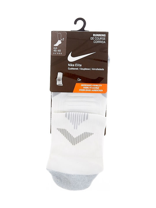 Nike Cush Running Socks White 1 Pair