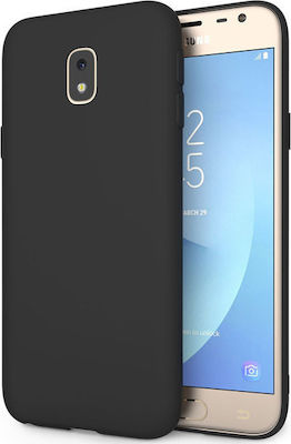 Forcell Back Cover Σιλικόνης Matte Μαύρο (Galaxy J7 2017)