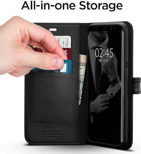 Spigen Wallet S Synthetic Leather Black (Galaxy S8+)