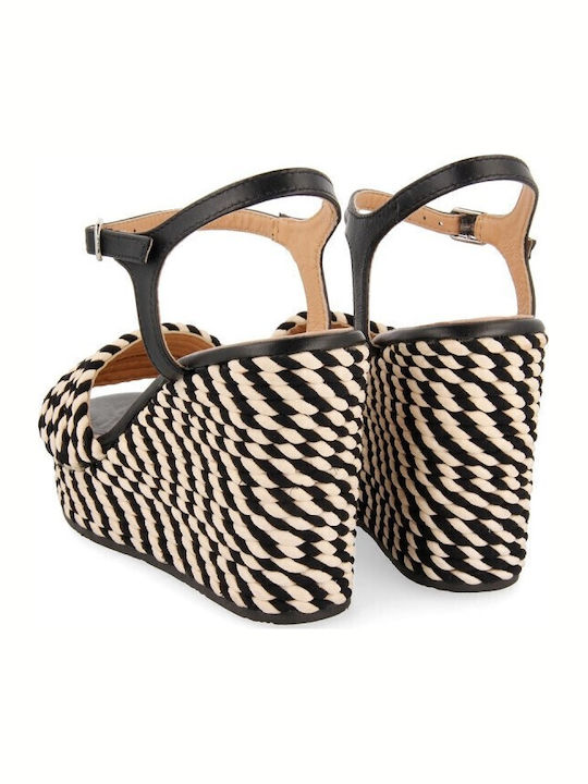 Women's Ankle Strap Platforms Black
