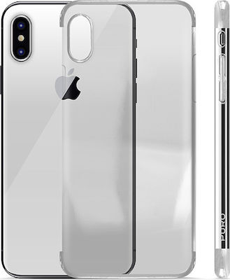 Puro Verge Silicone Back Cover Silver (iPhone X / Xs)