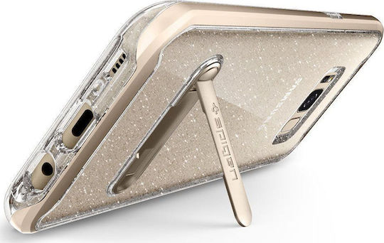 Spigen Crystal Hybrid Glitter Umschlag Rückseite Kunststoff Gold (Galaxy S8)