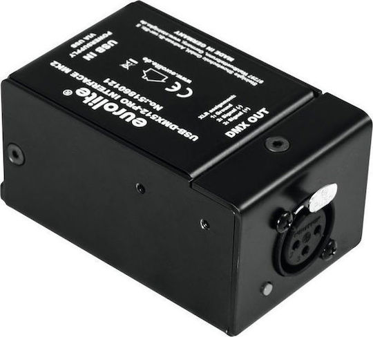 Eurolite USB-DMX512 PRO Interface MK2 Interfață pentru Consolă de Iluminat cu 512 Canale de Control Compatibil cu Sistemul de Operare MacOS / Windows și Conexiune USB (pentru PC)