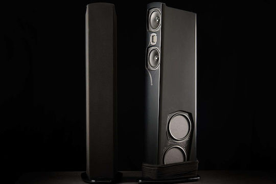 GoldenEar Triton Five Paar Hi-Fi Lautsprecher Boden 400W 2.5 Anzahl von Fahrern B20.5xT31.3xH112.4cm. Schwarz