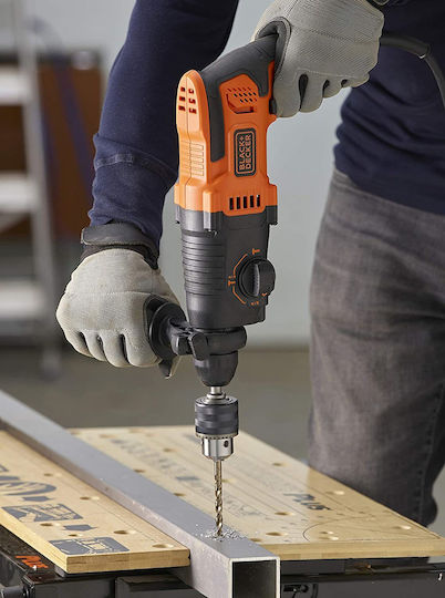 Black & Decker Κρουστικό Σκαπτικό Πιστολέτο Ρεύματος 650W με Υποδοχή SDS Plus BEHS01K