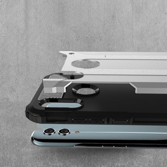 Hurtel Umschlag Rückseite Kunststoff Silber (Huawei P Smart 2019 / Ehre 10 Lite)